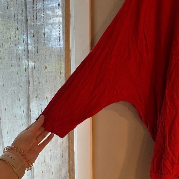 Sundance Red Rayon Blouse Size XL - Picture 6 of 10
